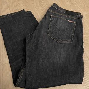 Deep Denim Hudson button fly jeans 34W 30L
